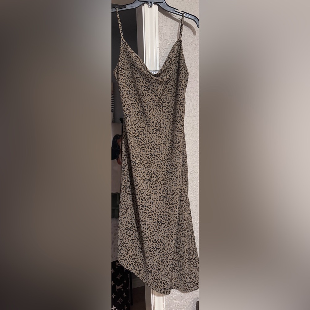 Leopard Print Midi Dress